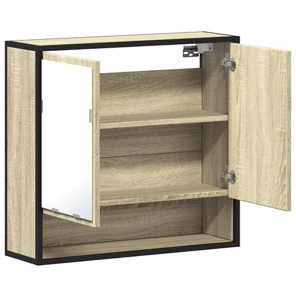 Badrumsspegelskåp Sonoma Ek 65x20x60 cm konstruerat trä