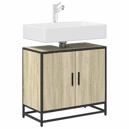 Badrumsskåp Sonoma Ek 65x33x60 cm Konstruerat trä