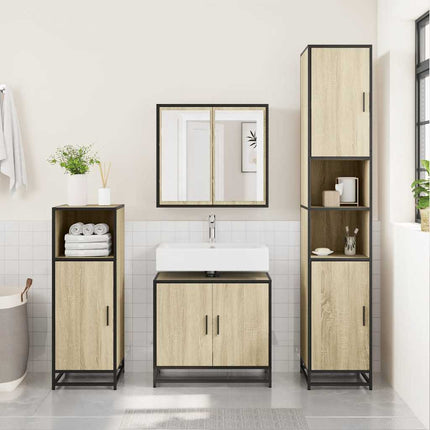 Badrumsskåp Sonoma Ek 65x33x60 cm Konstruerat trä