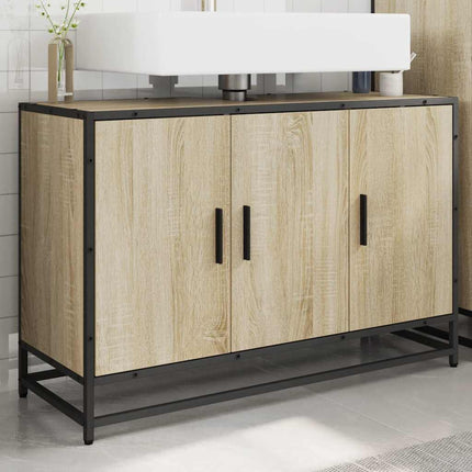 Badrumsskåp Sonoma Ek 90x33x60 cm Konstruerat trä