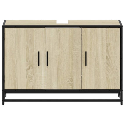 Badrumsskåp Sonoma Ek 90x33x60 cm Konstruerat trä