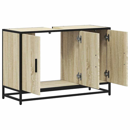 Badrumsskåp Sonoma Ek 90x33x60 cm Konstruerat trä