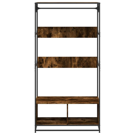 Garderob rökfärgad ek 90x50x180 cm konstruerat trä