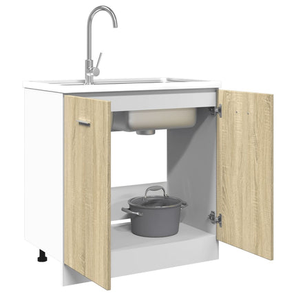 Underskåp “Lyon” sonoma-ek 80x46x81,5 cm konstruerat trä