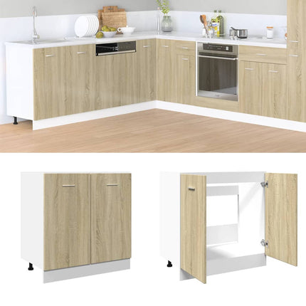 Underskåp “Lyon” sonoma-ek 80x46x81,5 cm konstruerat trä