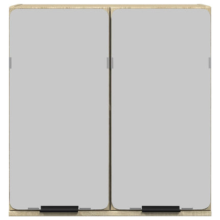 Spegelskåp för badrum sonoma-ek 64,5x20x66,5 cm konstruerat trä