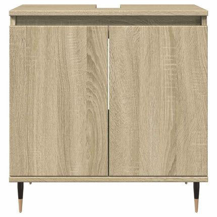 Badrumsskåp sonoma-ek 58x33x60 cm konstruerat trä