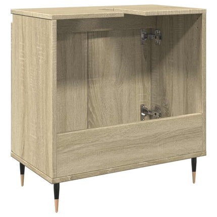 Badrumsskåp sonoma-ek 58x33x60 cm konstruerat trä