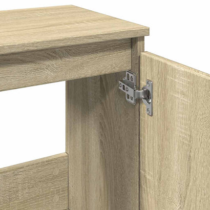 Badrumsskåp sonoma-ek 58x33x60 cm konstruerat trä