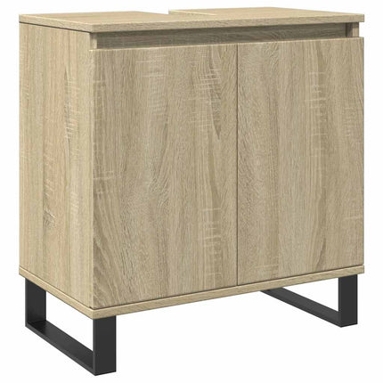Badrumsskåp sonoma-ek 58x33x60 cm konstruerat trä