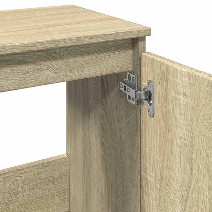 Badrumsskåp sonoma-ek 58x33x60 cm konstruerat trä