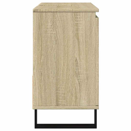 Badrumsskåp sonoma-ek 65x33x60 cm konstruerat trä