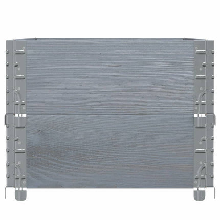 Odlingslåda grå 100x50 cm massivt furuträ