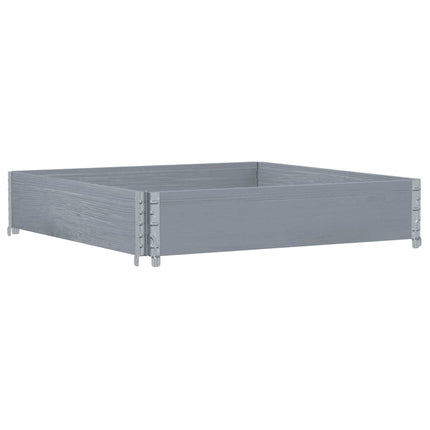 Odlingslåda grå 100x100 cm massivt furuträ