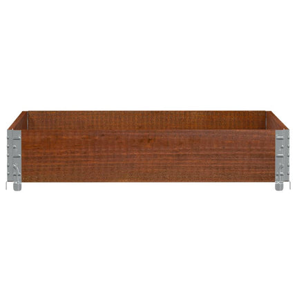 Odlingslåda brun 100x100 cm massiv furu