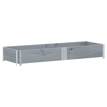 Odlingslåda grå 150x50 cm massivt furuträ