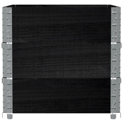 Odlingslåda svart 80x60 cm massiv furu