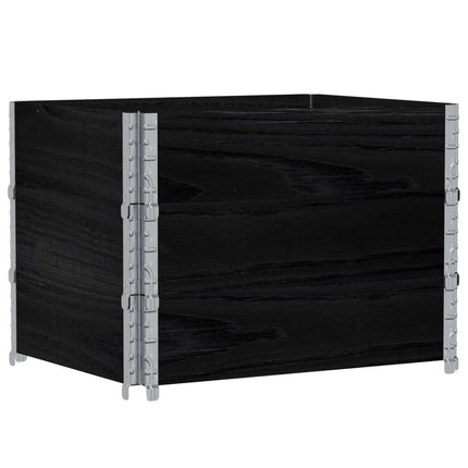 Odlingslåda svart 80x60 cm massiv furu