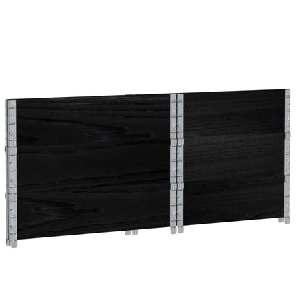 Odlingslåda svart 80x60 cm massiv furu