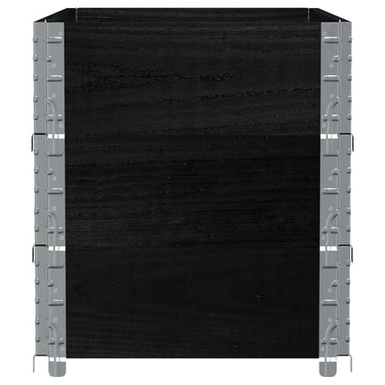 Odlingslåda svart 100x50 cm massiv furu