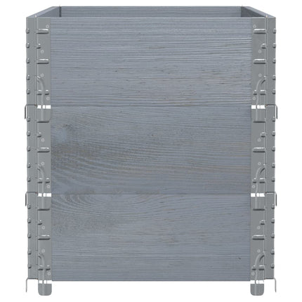 Odlingslåda grå 100x50 cm massivt furuträ