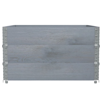 Odlingslåda grå 100x100 cm massivt furuträ