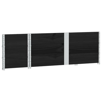 Odlingslåda svart 150x50 cm massiv furu