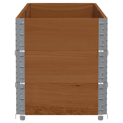 Odlingslåda brun 150x50 cm massiv furu