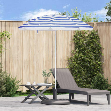 Trädgårdsparasol 206 x 206 x 212 cm 170T polyester Blå och Vit
