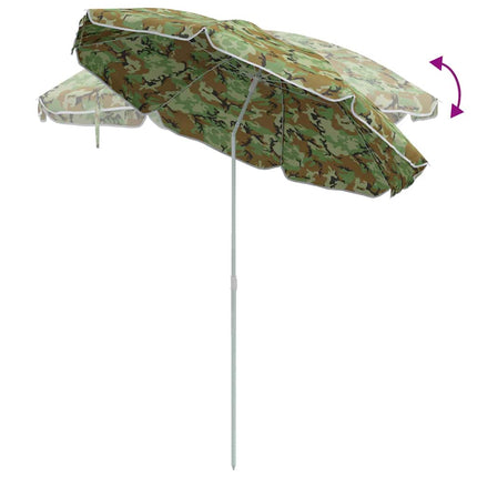 Trädgårdsparasol 206 x 206 x 212 cm 170T polyester Kamouflage