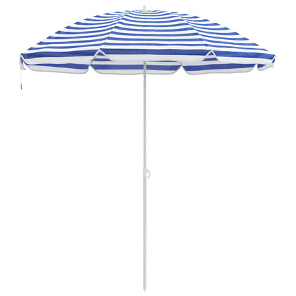 Trädgårdsparasol 263 x 263 x 272 cm 170T polyester Blå och Vit