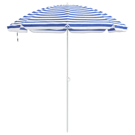 Trädgårdsparasol 263 x 263 x 272 cm 170T polyester Blå och Vit