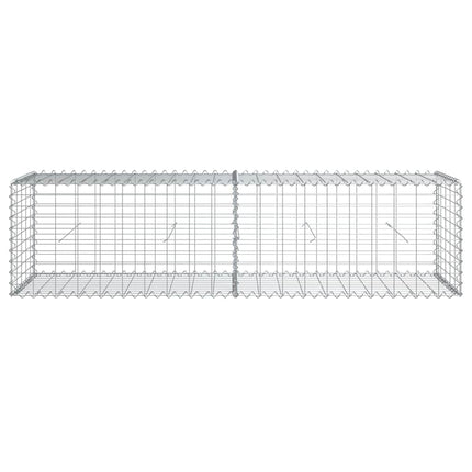 Gabionkorg med skydd 200x50x50 cm galvaniserat järn