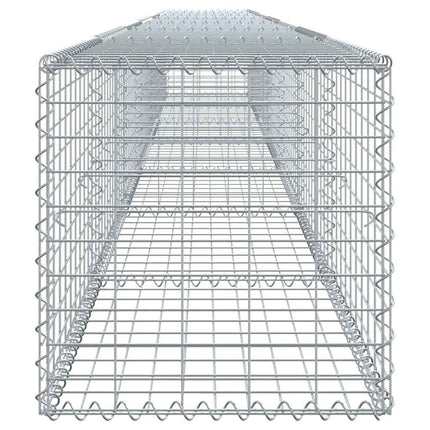 Gabionkorg med skydd 700x50x50 cm galvaniserat järn
