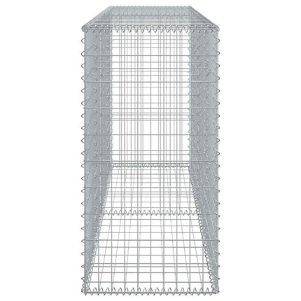 Gabionkorg med skydd 200x50x100 cm galvaniserat järn