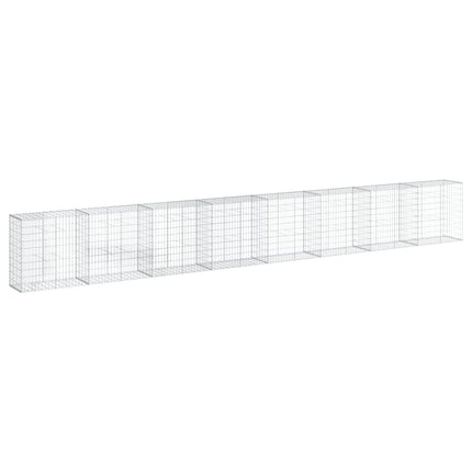 Gabionkorg med skydd 800x50x100 cm galvaniserat järn