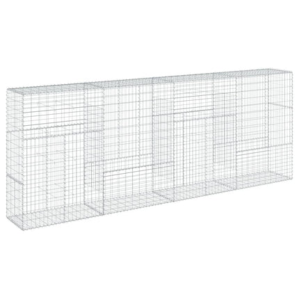 Gabionkorg med skydd 400x50x150 cm galvaniserat järn