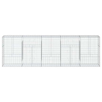 Gabionkorg med skydd 500x50x150 cm galvaniserat järn