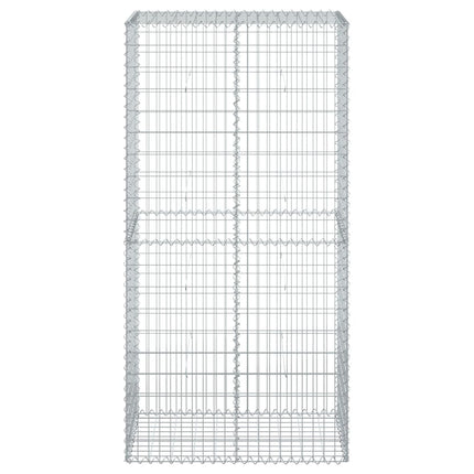 Gabionkorg med skydd 100x50x200 cm galvaniserat järn