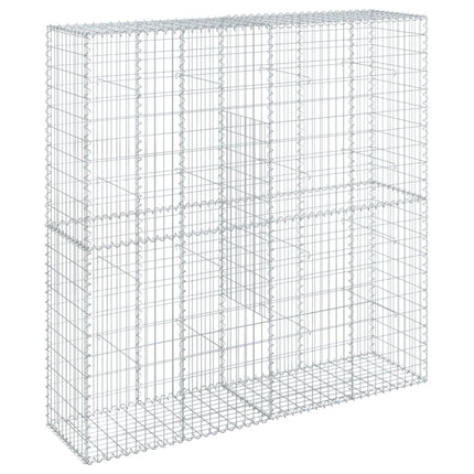 Gabionkorg med skydd 200x50x200 cm galvaniserat järn