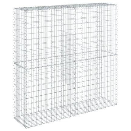 Gabionkorg med skydd 200x50x200 cm galvaniserat järn