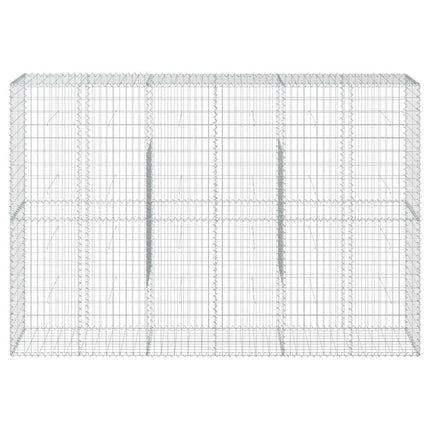 Gabionkorg med skydd 300x50x200 cm galvaniserat järn