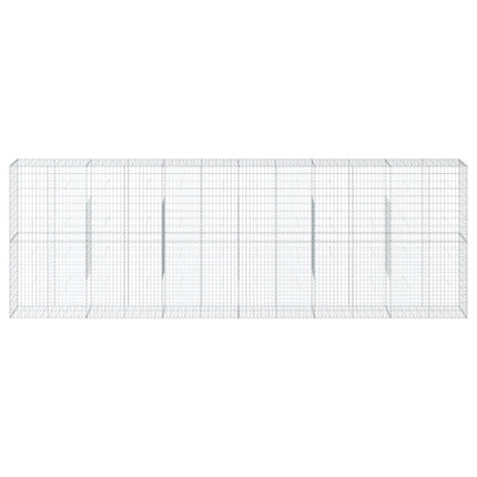 Gabionkorg med skydd 600x50x200 cm galvaniserat järn