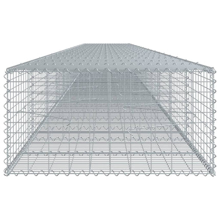 Gabionkorg med skydd 1100x100x50 cm galvaniserat järn