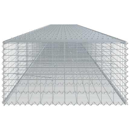 Gabionkorg med skydd 1200x100x50 cm galvaniserat järn