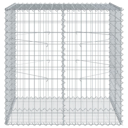 Gabionkorg med skydd 100x100x100 cm galvaniserat järn