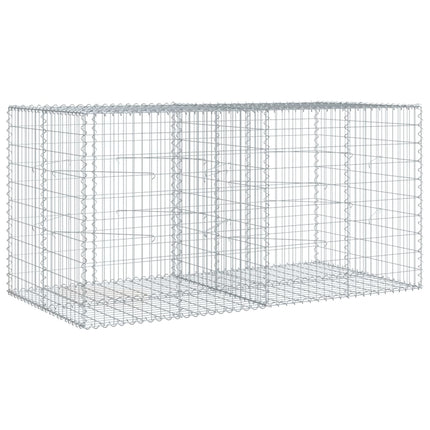 Gabionkorg med skydd 200x100x100 cm galvaniserat järn