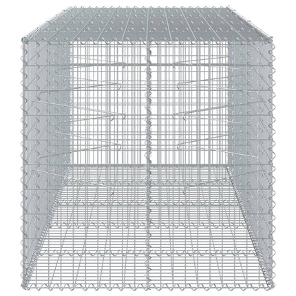 Gabionkorg med skydd 250x100x100 cm galvaniserat järn