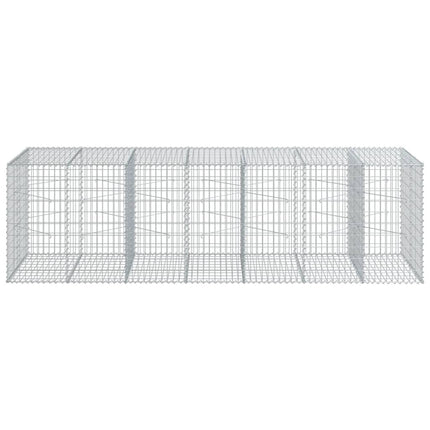 Gabionkorg med skydd 350x100x100 cm galvaniserat järn