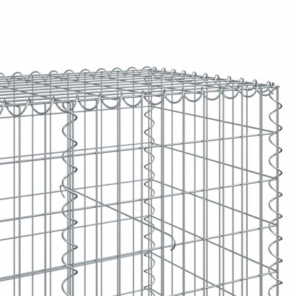 Gabionkorg med skydd 350x100x100 cm galvaniserat järn